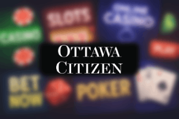Un logo de ottawacitizen.com avec les meilleurs sites de jeux d'argent en arrière-plan.